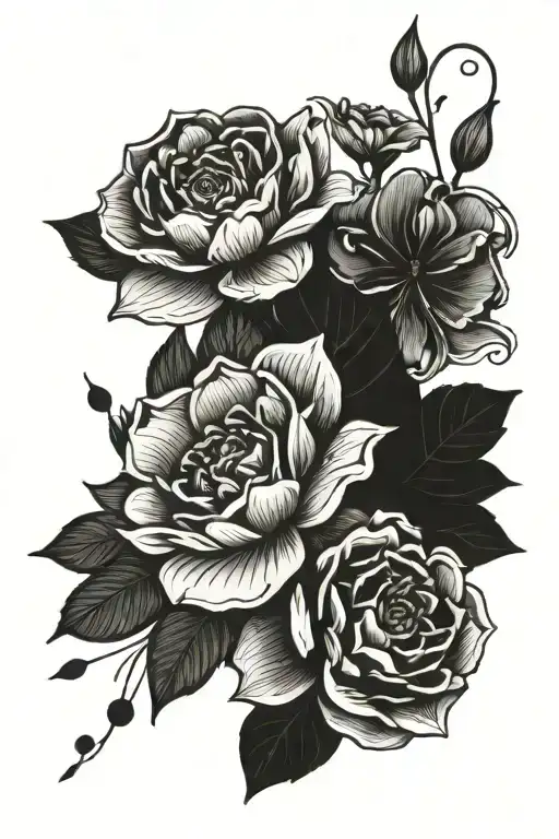 Flowers Line Forearm
