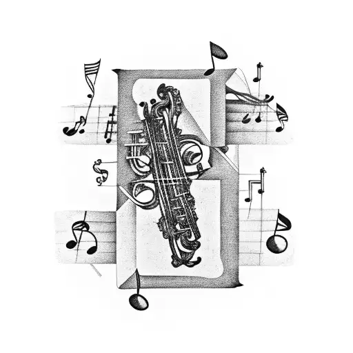 A Pc Motherboard Transformed Into A Symphony Of Music Notes