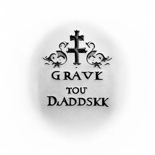 Gravestone Engraved With Name Dad
