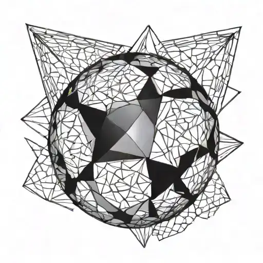 Soccer Ball Made Of Intricate Geometric Triangles