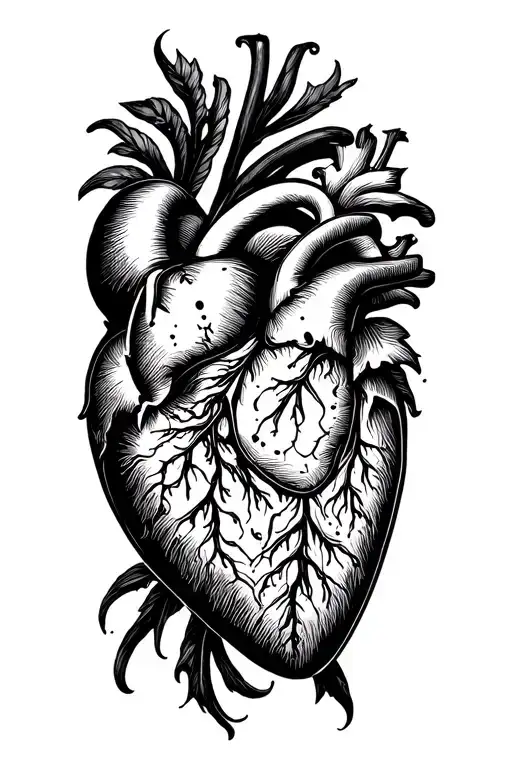 R&r Inside A Heart Tattoo Design