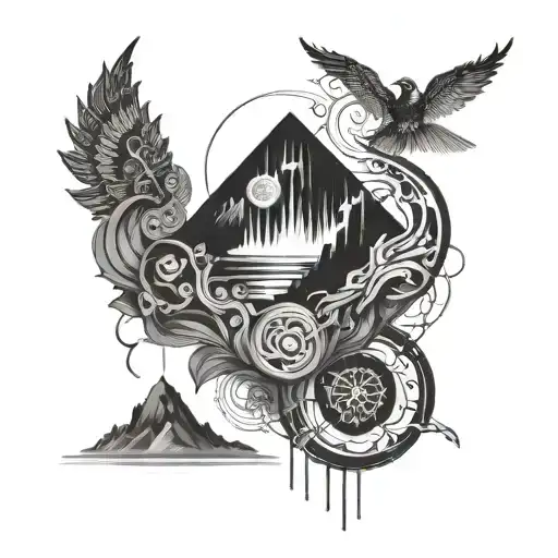 Abstract Representation Of The Journey To Meditation