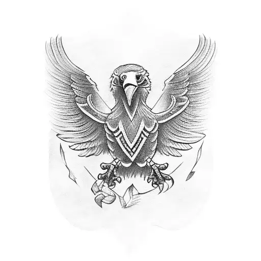 Eagle With Cross And 3 Wise Monkeys