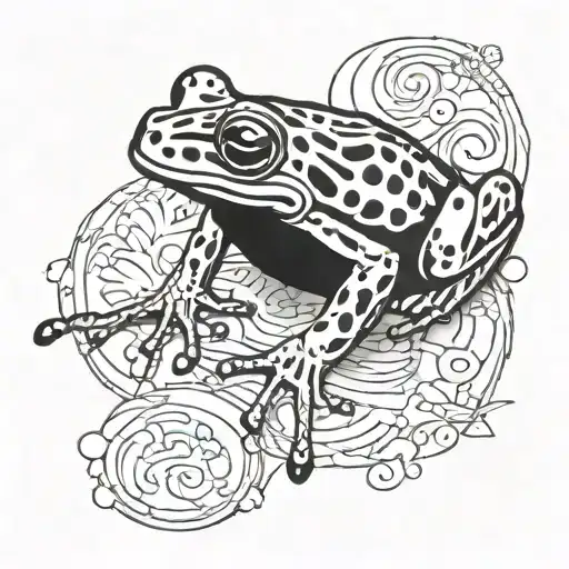 A Frog With Drawings On Its Skin