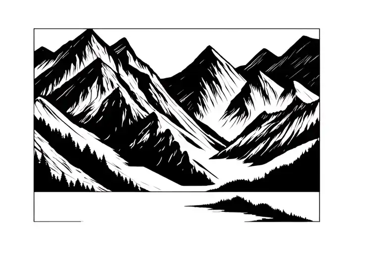 Mountains Abstract Representation