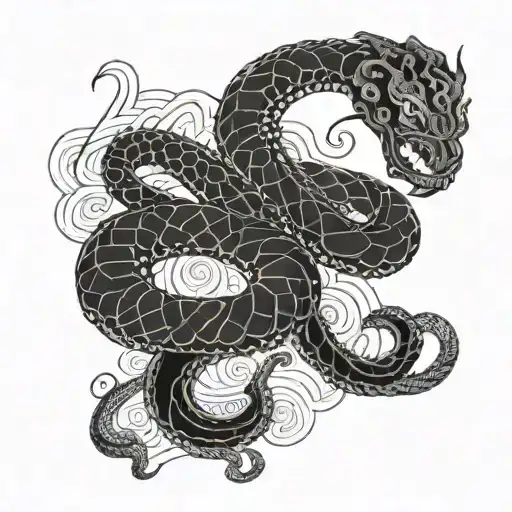A Snake Is Coiled Around Samantabhadra Bodhisattva
