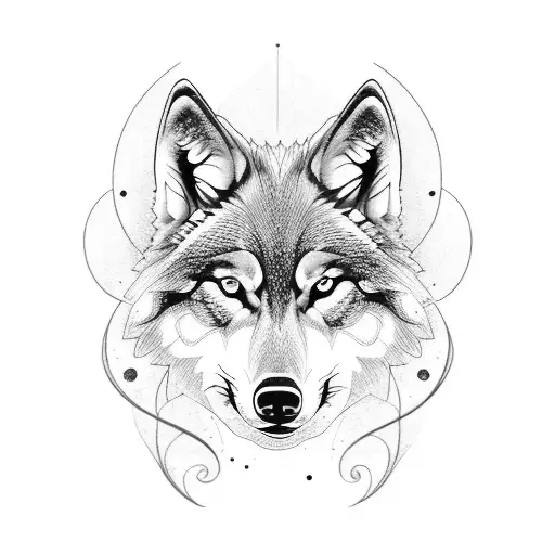 A Majestic Wolf Surrounded By Swirling Magical Elements