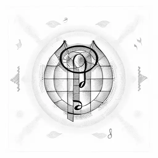 A Music Note Composed Of Criminal Justice Symbols