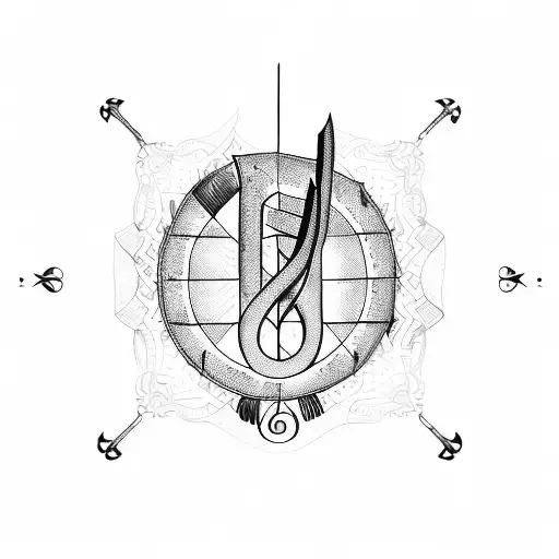 A Music Note Composed Of Criminal Justice Symbols