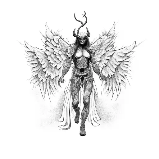 A Demon And Angel Locked In An Eternal Struggle