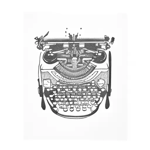 A Vintage Typewriter Surrounded By Delicate Floral Patterns