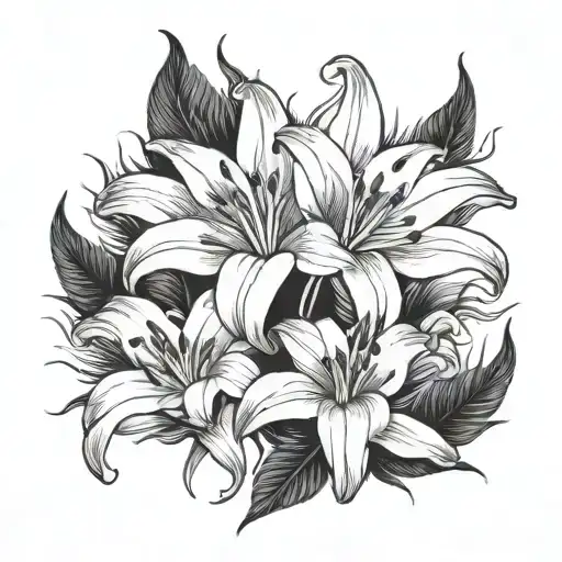 Lily Made Of Swan Feathers