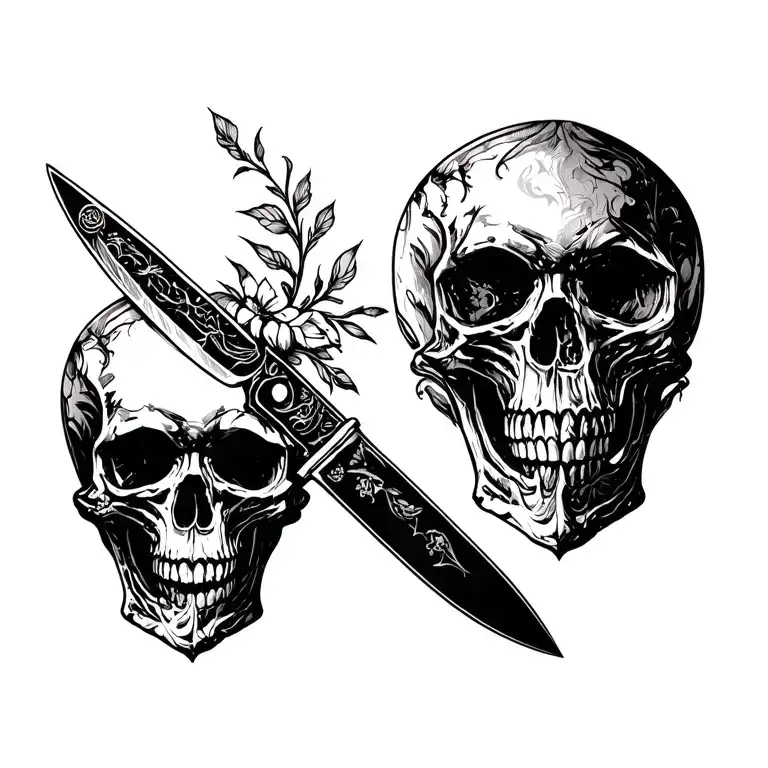 Scull And Knife Crossed