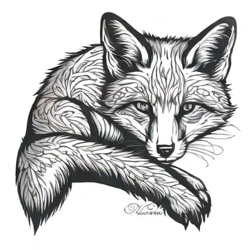 Nature And Fox Sitting