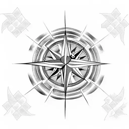 Combine The Maltese Cross And A Compass Rose In A Unique Design