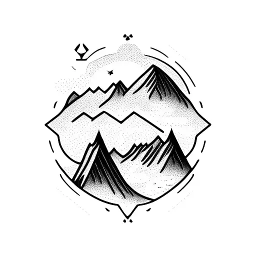 A Majestic Mountain Range With A Hidden Fishing Spot