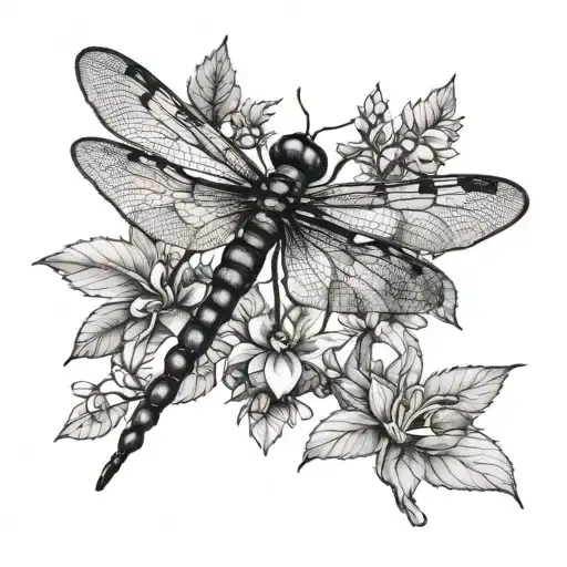 Dragon Fly On Plants