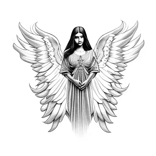 Grand Mom As An Angel That Rise From Moon