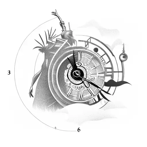 Slave Of Time Big Clock Head In Half But Confused Slave To My Direction Infinity Sign Real Heart