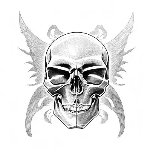 Skull And Devil Wing And Sneak