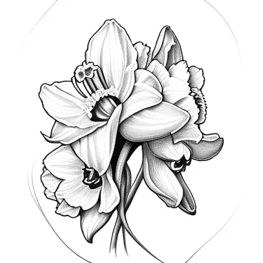 Daffodil Bouquet Wrapped In A Breast Cancer Awareness Ribbon