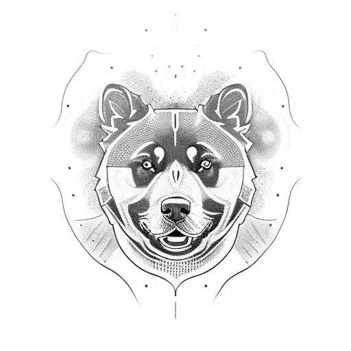 Metade Do Rosto De Um Urso E A Outra Metade Do Rosto De Um Rottweiler