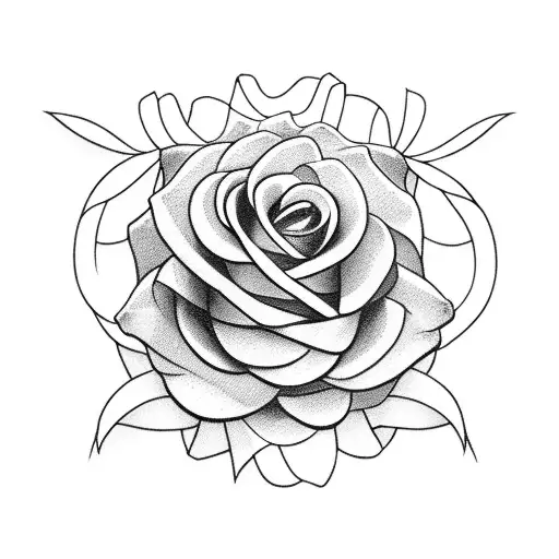 Flower With Ribbons In Remembrance For Mom