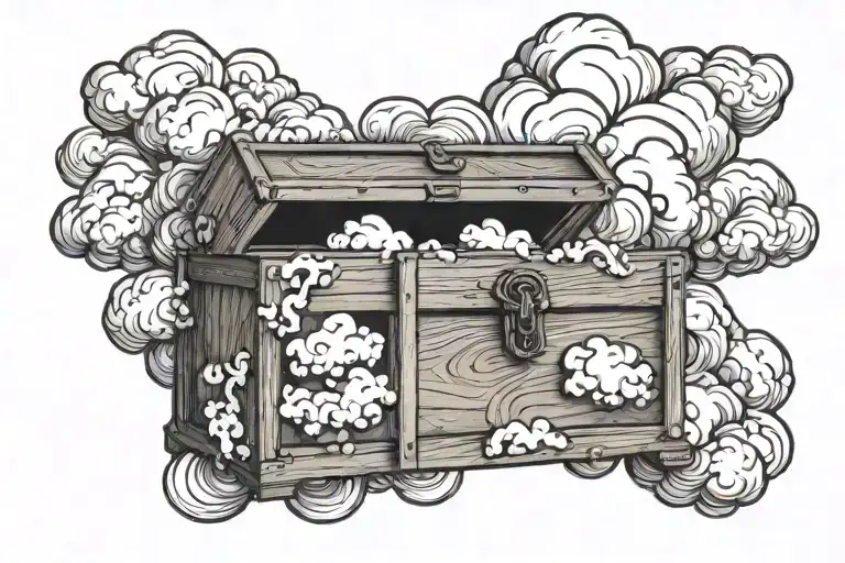 Cloud Coming From A Wooden Box