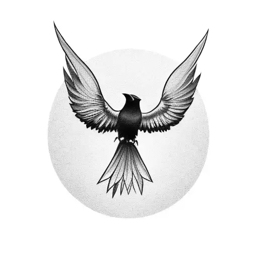 Crow Standing On A Crest