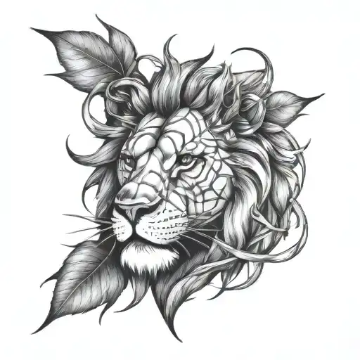 Lion Face With Thorns