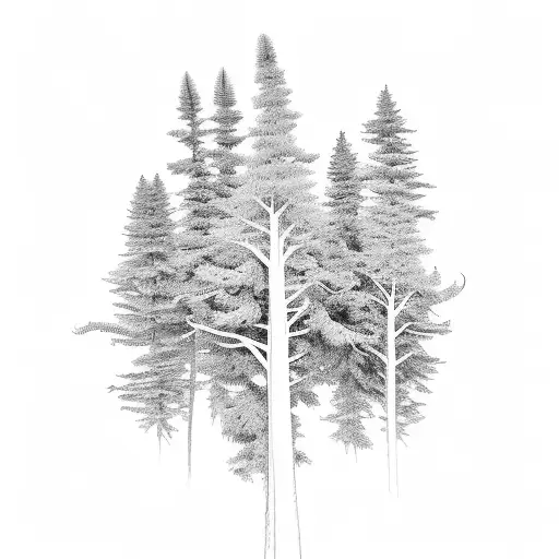 Pine Tree Running Up Spine To Neck That Is Broken