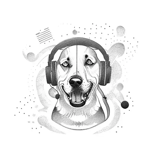 A Dj Mixing Music With A Dog-shaped Vinyl Record