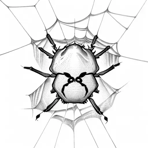 A Spider Weaving A Web Of Love In Hell