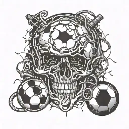 Software Engineer's Brain With Soccer And Mma Symbols