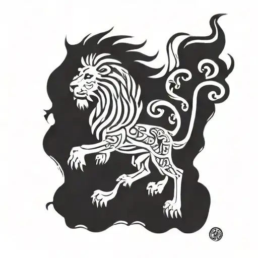 Italy Flag Lion Head