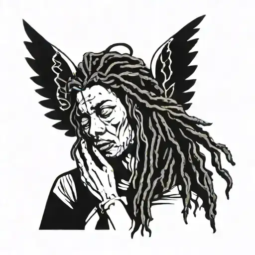 Angel With Dreads Shh Picture