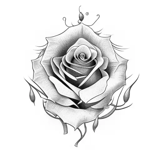 Burning Rose With Flying Website