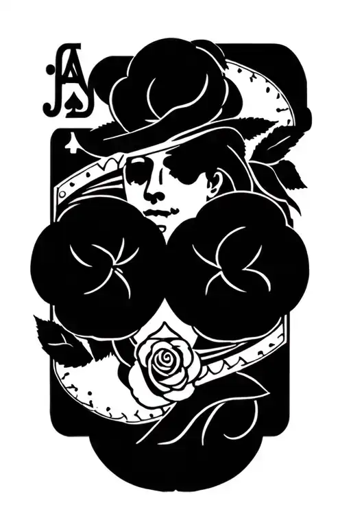 Jack Playing Card And Roses