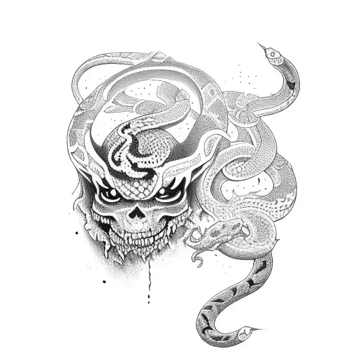 Lilith Demon Surrounded By Snakes