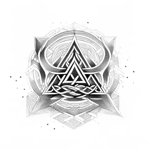 Valknut With Yggdrasil