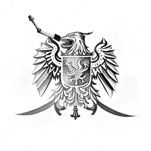 Polish Land Army With Sign Of Polish Fighting Anchor