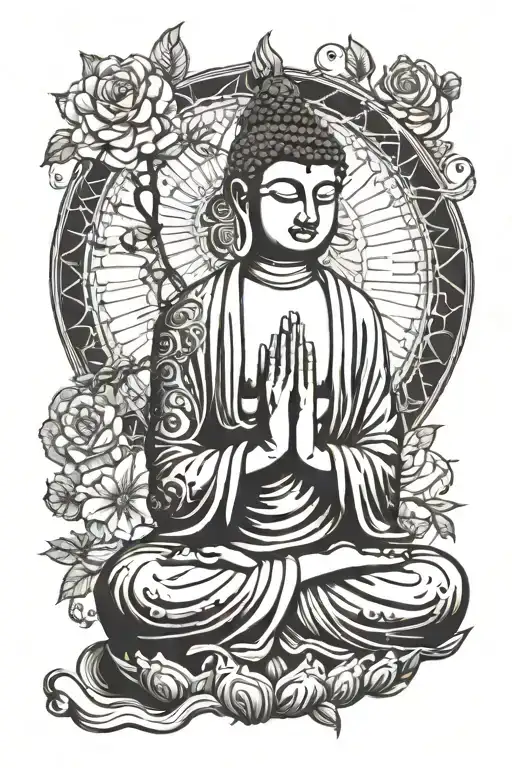 Praying Buddha And Grami