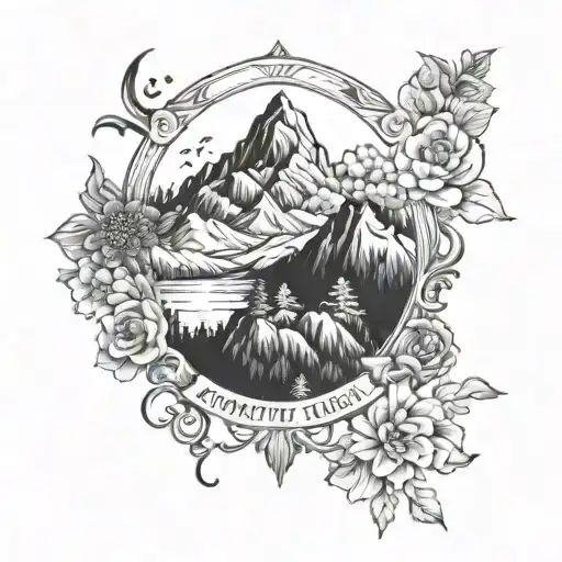 Fortis Fortuna Adiuvat And Family Motive Including Mountain