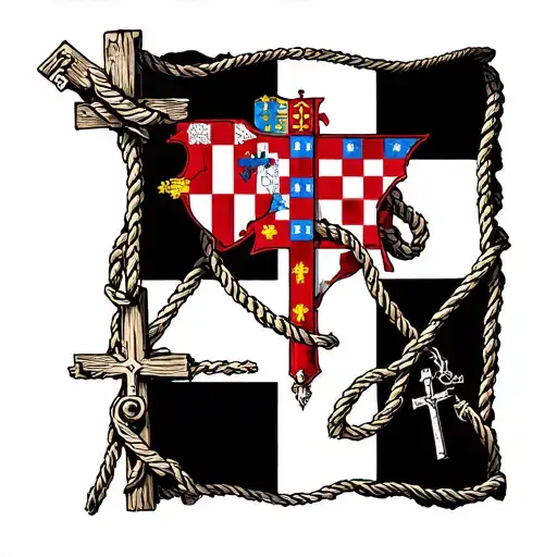 Rosary Croatia Flag Map Rope