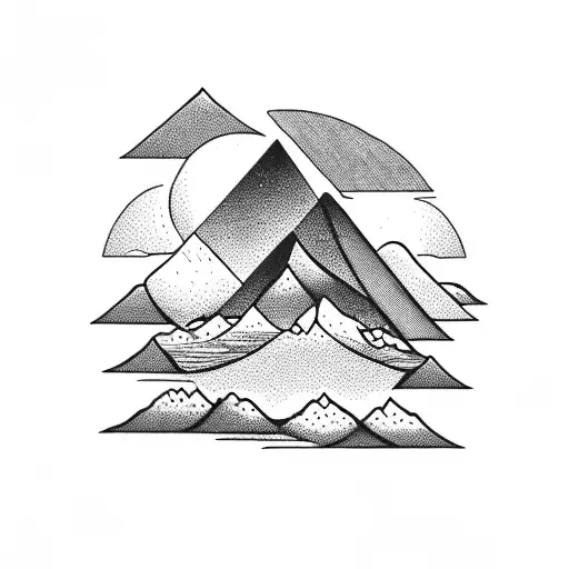 Ocean And Mountains With Trees