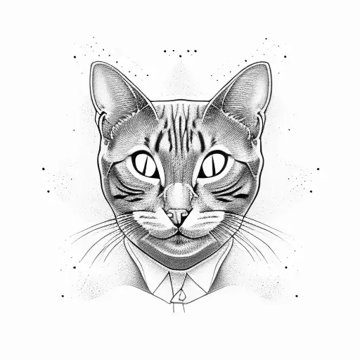 Muscular Cat Flexing Its Biceps