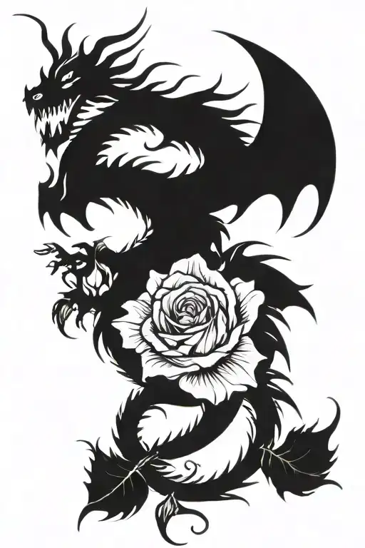 Dragon & Roses