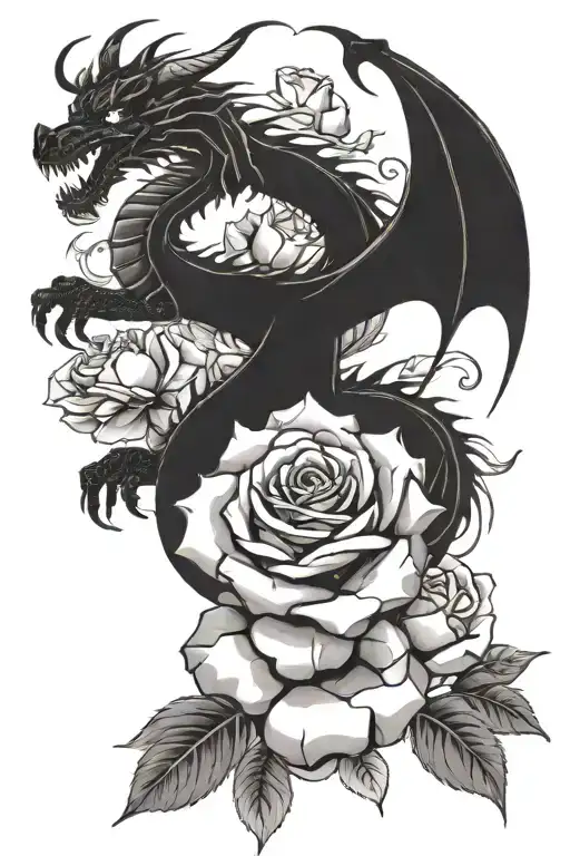 Dragon & Roses