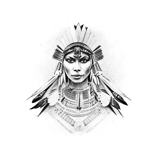 Monica As A Native Warrior Princess