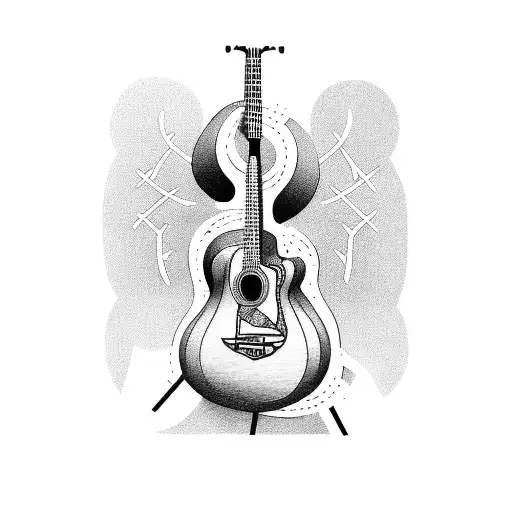 A Guitar And A Piano Intertwined Together